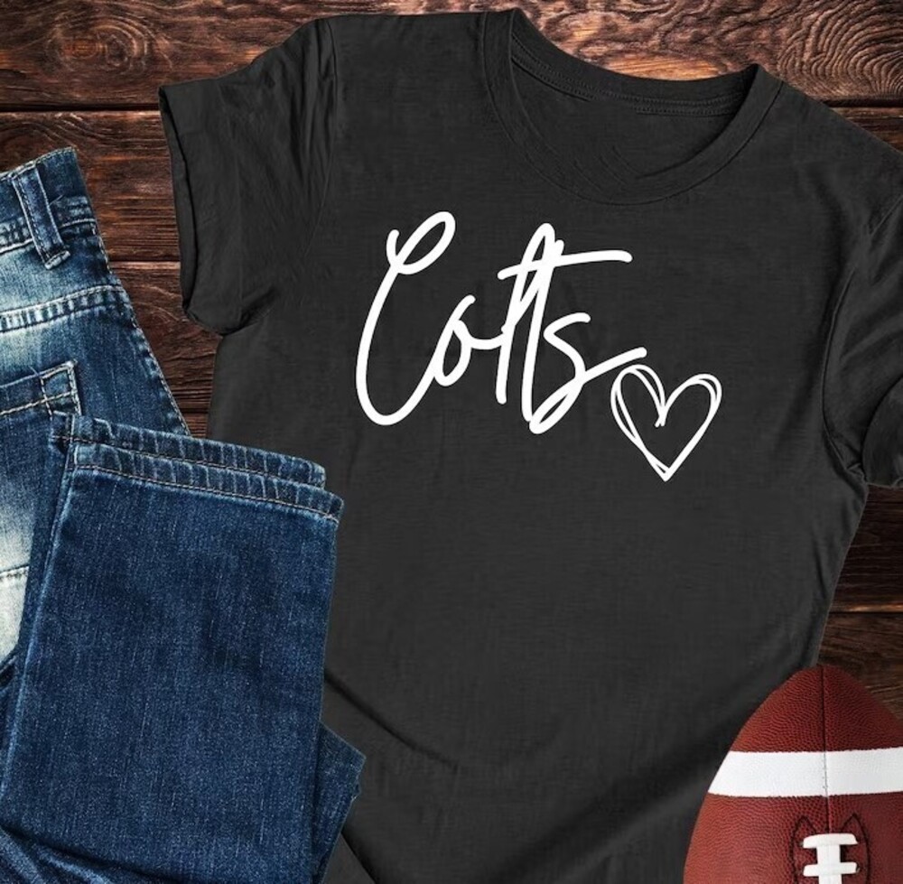 Colts Football T-shirt Indianapolis Love Tee Womens Game Day Fan Apparel